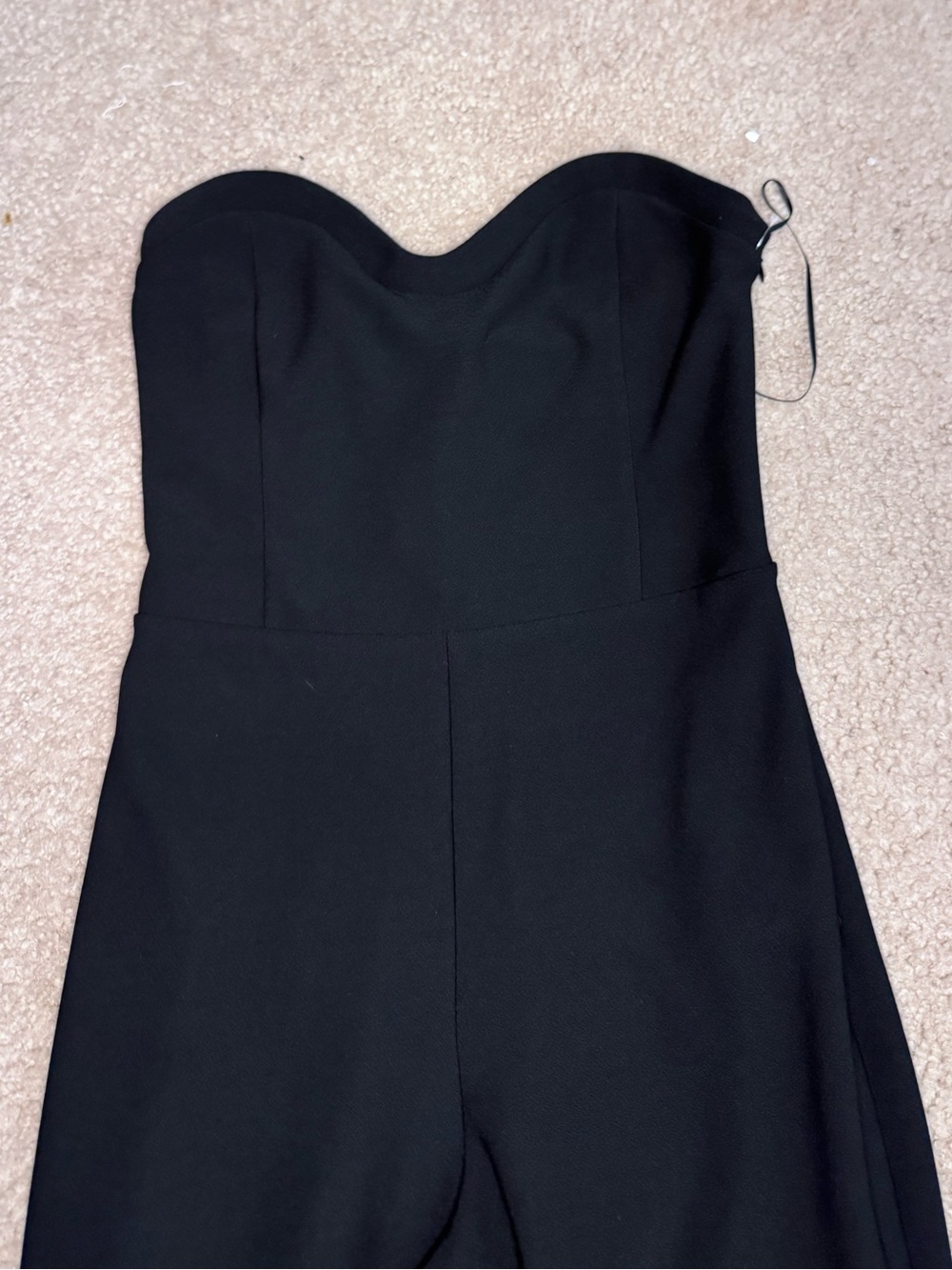 Abercrombie & Fitch Medium Black Strapless Sweetheart Wide Leg Jumpsuit Size M - Picture 5 of 7
